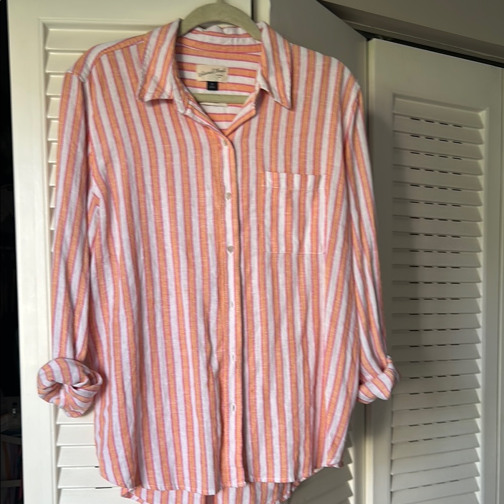 Striped Button-Up Shirt